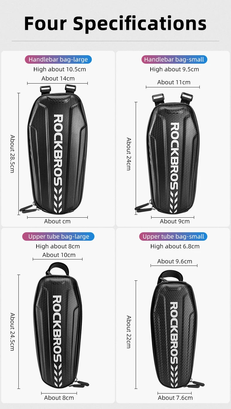 ROCKBROS Hard Shell Front Frame Scooter Hanging Bag Waterproof MTB Road Bike Folding Bag Multifunctional Electric Bicycle Bag