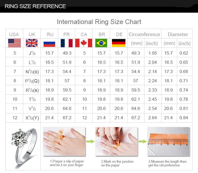 925 Sterling Silver Moissanite Solitaire Ring, 1–3 ct