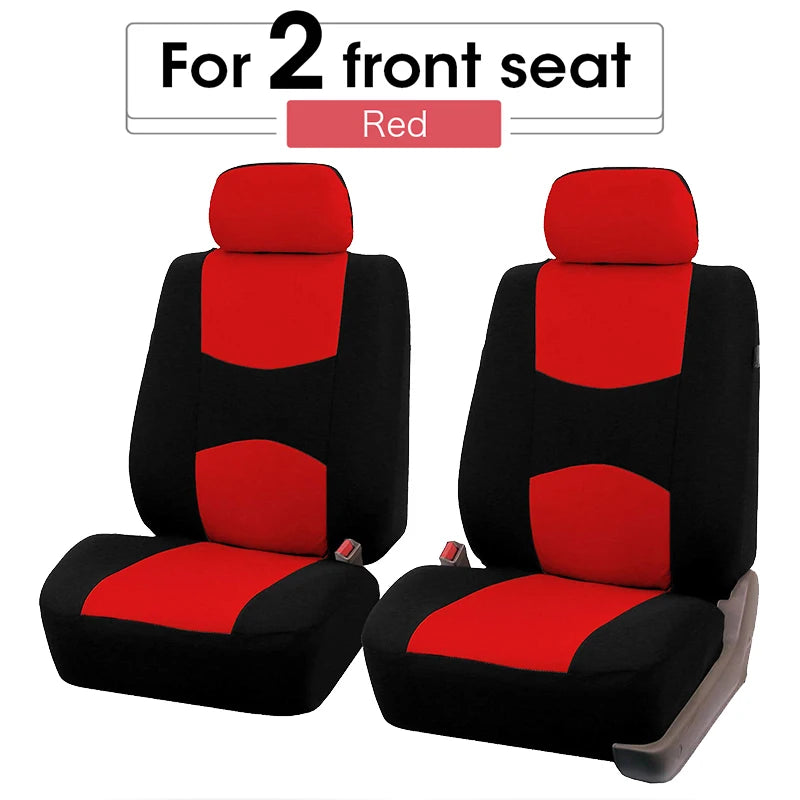 Car Seat Cover Airbag Compatible Ventilation Cloth Protect Seat Universal Beige Interior Accessories For 1/2/5/7 Seats