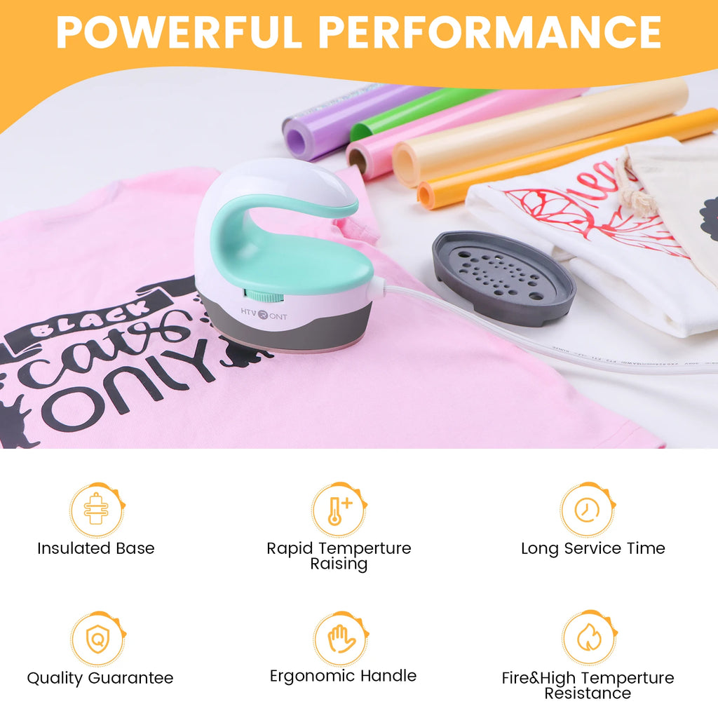 2nd Gen Portable MINI Heat Press Machine DIY Auto Easy Heating Transfer Iron On HTV for Clothes Bags Shoes Hat T-shirts