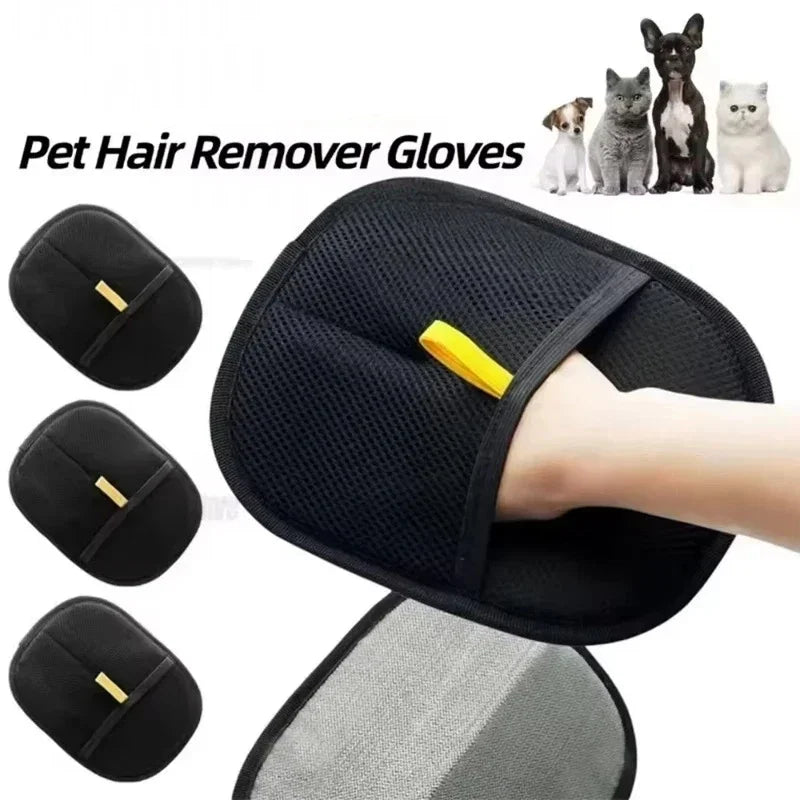 Reusable Double-Sided Pet Grooming Gloves, Hair and Fur Removal for Pets, Carpets and Upholstery