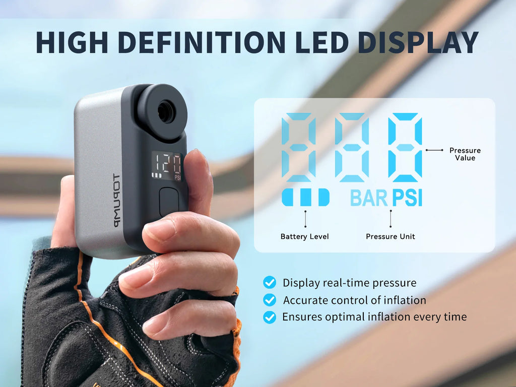 AS100 Electric Mini Bicycle Pupmp 100PSI Portable Bike Air Pump Presta Schrader Cycling Bicycle Accessories Pocket SE