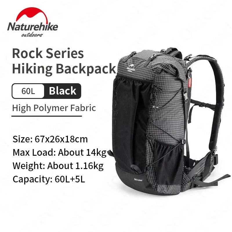 Outdoor Mountaining Backpack Waterproof High Capacity Sports Climbing Ultralight Hiking Travel Bag With Rain Cover