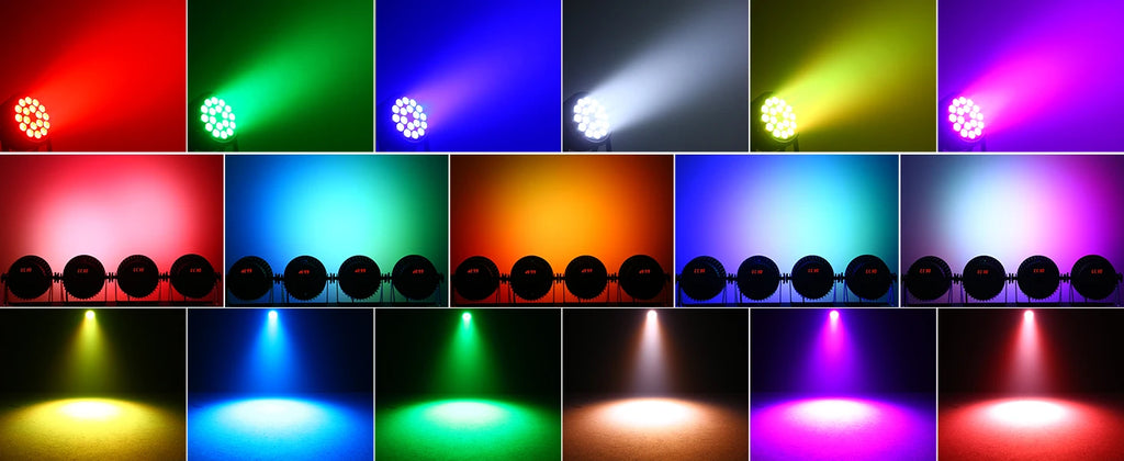 U'King 1/2/4Pcs 200W Par Lights RGBWA+UV 18 LEDs Stage Lights DMX512 Par Can DJ Lights For Wedding Party Disco KTV Bar Nightclub