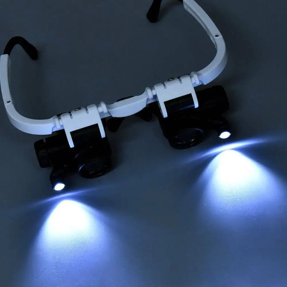 LED Head Magnifier Glasses, 8X–23X