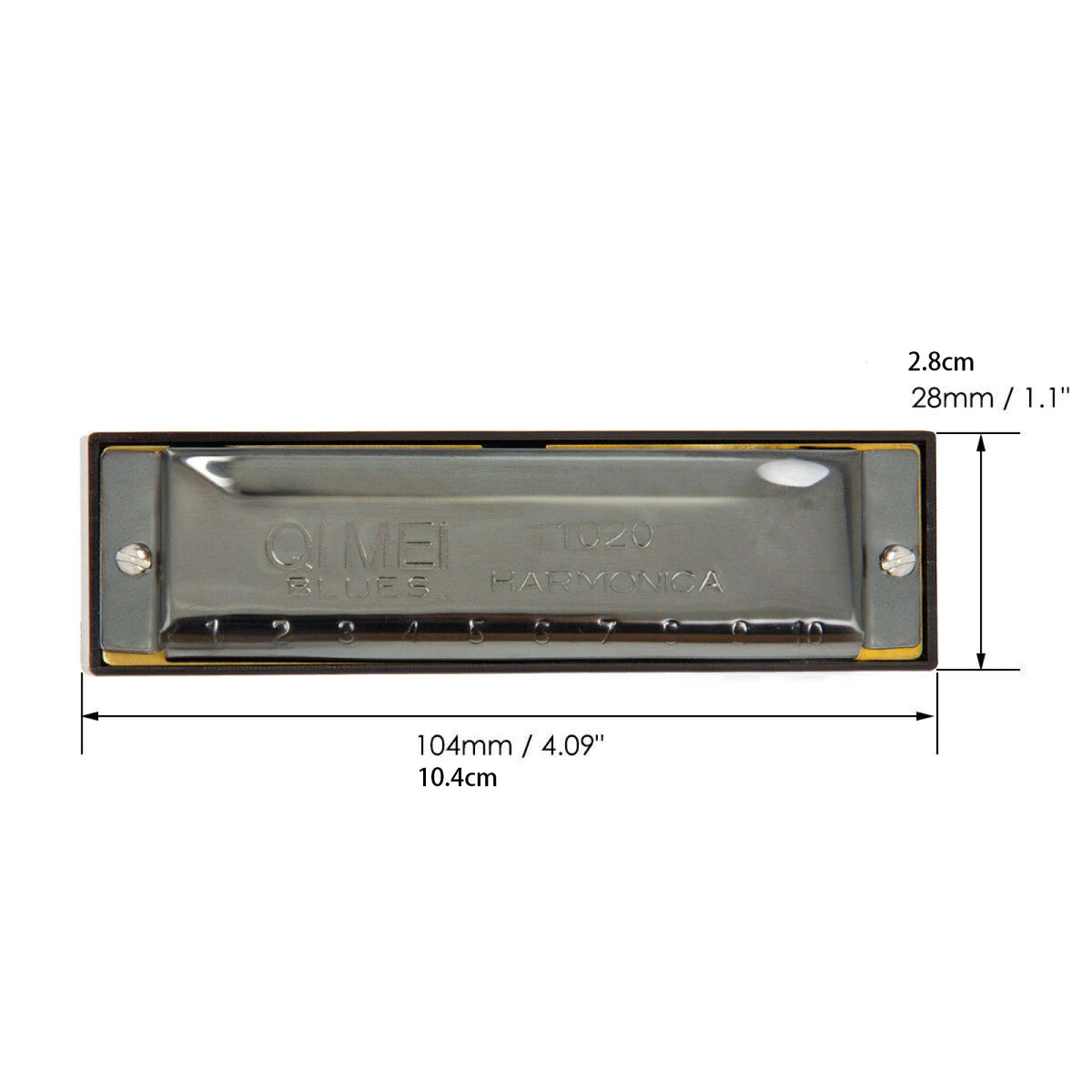 Stainless Steel 10 Hole Key of C Kids Blues Harmonica French Harp Mouth Organ Phosphor Bronze Reeds High Quality