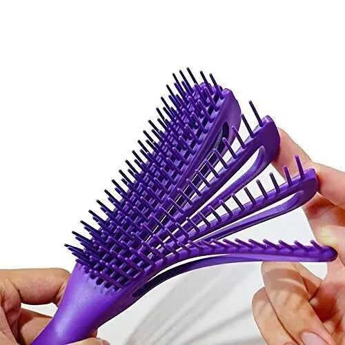 Detangling Hair Brush with Scalp Massage, Flexible Vented Brush for Curly and Thick Hair