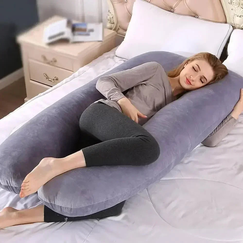 Pregnancy Pillow 130×70cm, Maternity Waist Support Pillow for Pregnant Women, Breastfeeding Nursing Cushion