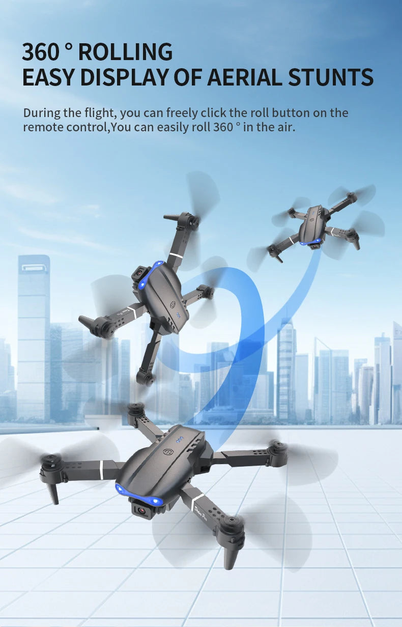 Brushless RC Drone with Dual Camera, One-Key Takeoff, Return Home and Headless Mode