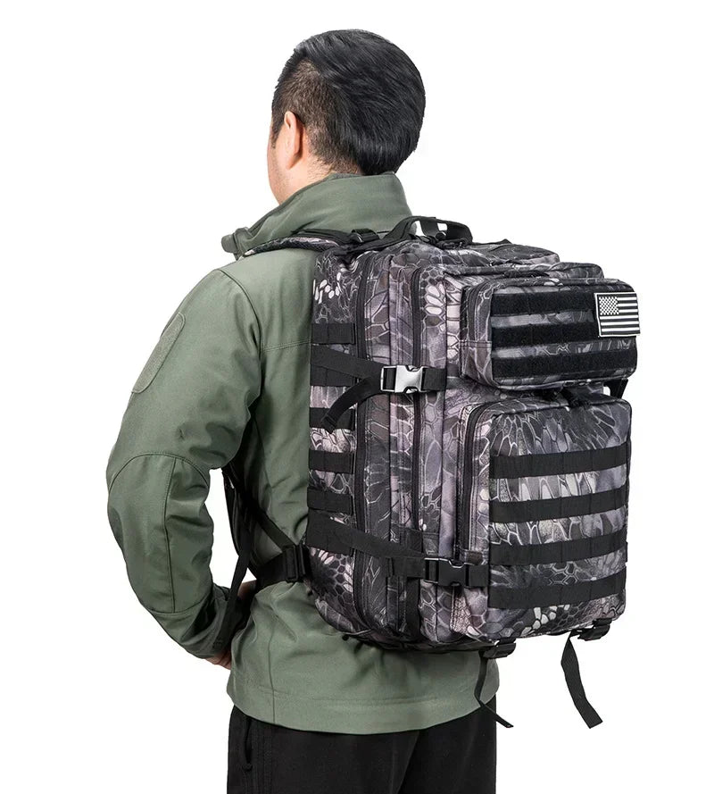 45L Large Capacity Outdoor Backpack, 3-Day Hiking and Camping Rucksack