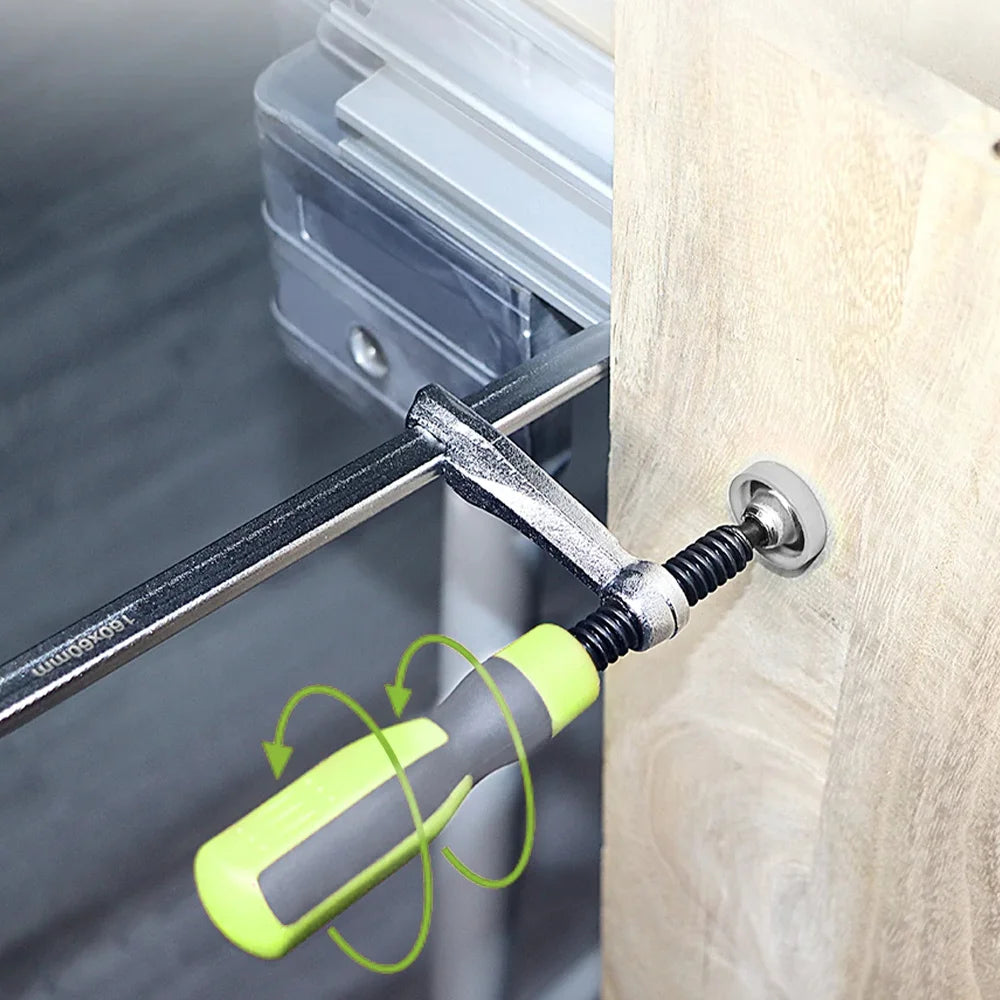 2pcs Quick Adjust Screw Handle Track Saw Rail Clamps MFT Clamps Compatible with Festool Rail Track Saw and MFT Table Woodworking Tools