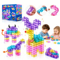 40 PCS Sensory Soft Building Blocks for Toddlers, Kids Montessori Squishy Jelly Blocks Stacking Toy Set