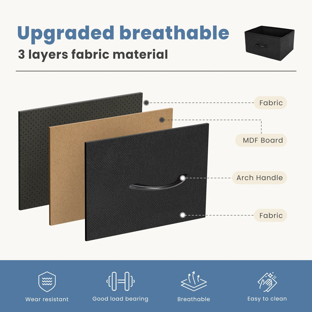 7-Drawer Fabric Dresser for Bedroom