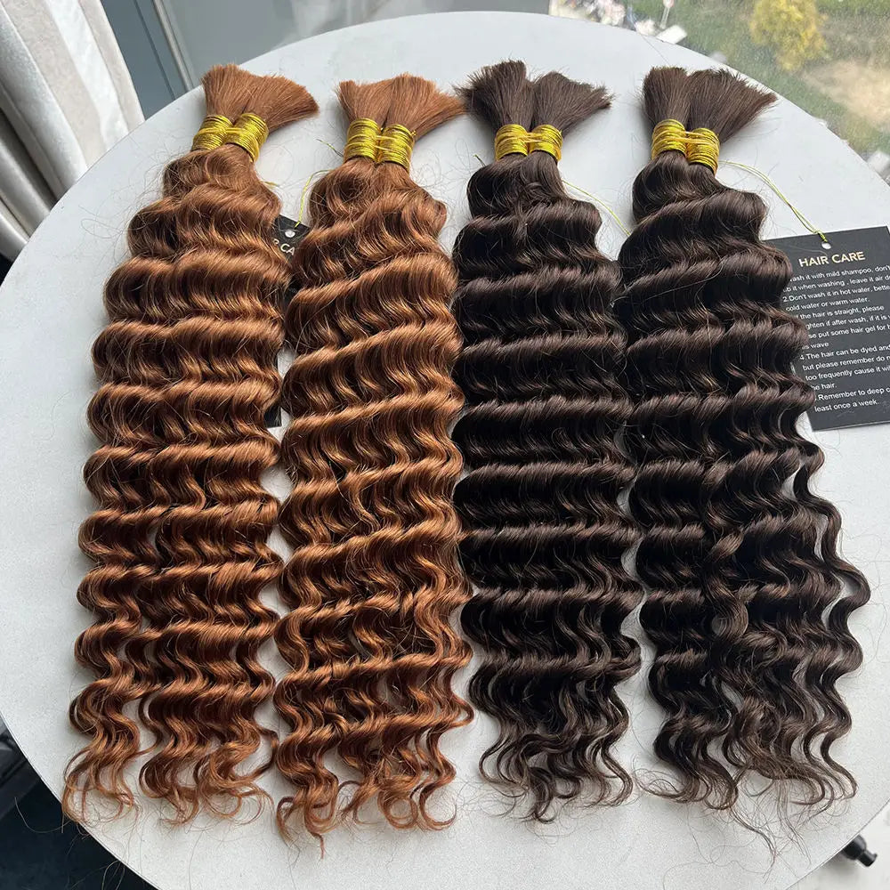 Deep Wave Human Braiding Hair for Boho Braids