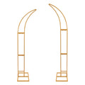 2-Piece Curved Wedding Arch Stand  Ceremony Backdrop Bracket Decorative Arch Frame for Weddings/Parties