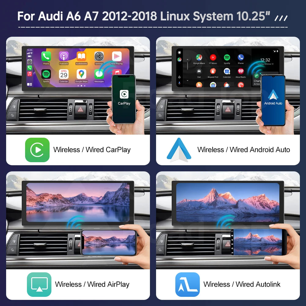 Road Top 12.3" Wireless CarPlay & Android Auto Car Screen
