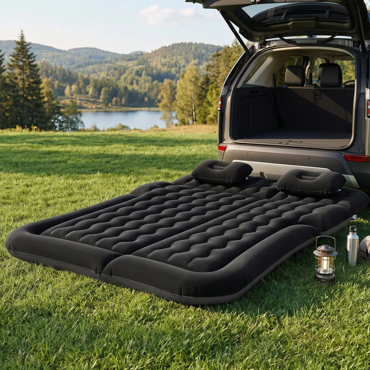 Inflatable SUV and Truck Back Seat Air Mattress with Pump and Pillow, Camping Car Bed