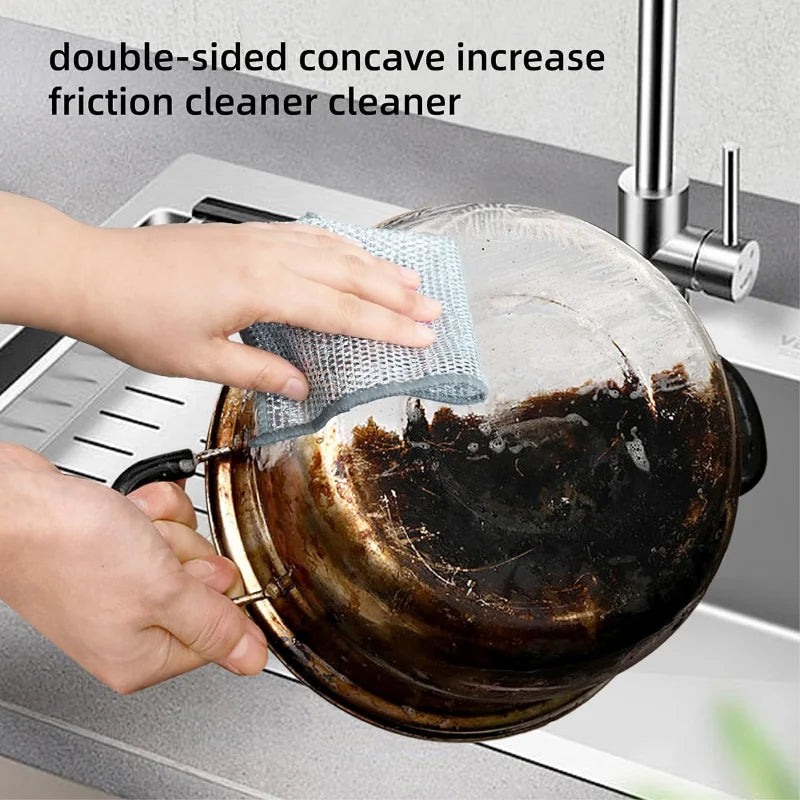 Double-Sided Steel Wire Dish Cleaning Cloths