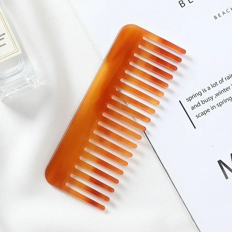 Wide Tooth Acetate Hair Comb, Anti-Static Detangling Comb for Curly and Thick Hair