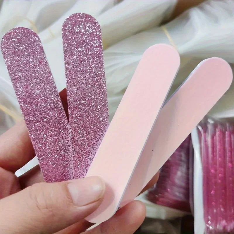 Pink Glitter Nail Care Kit, 12 Pieces