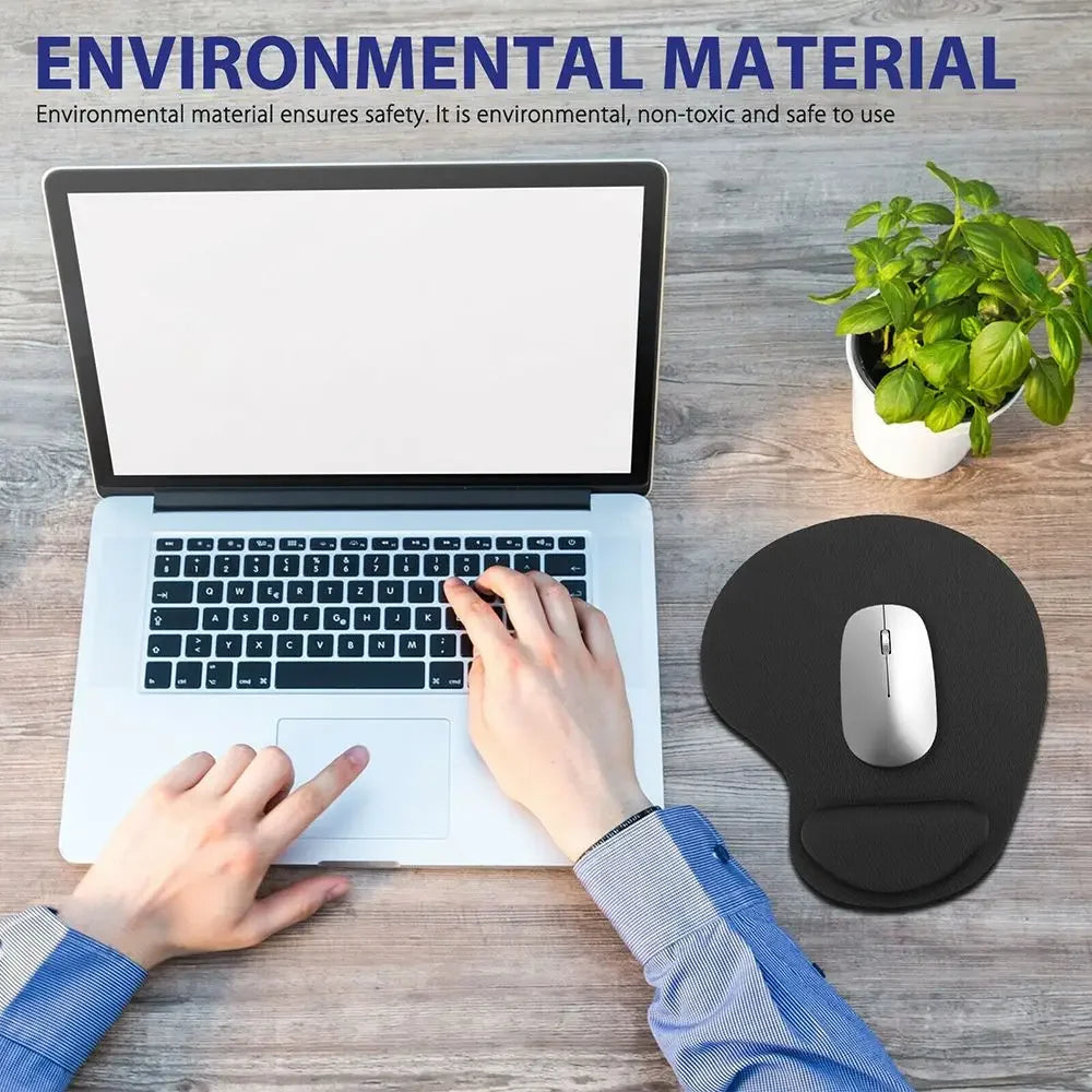 Ergonomic Wrist Rest Mouse Pad with Memory Foam - Non-Slip Gel Support Wrist Pad for Computer PC Laptop