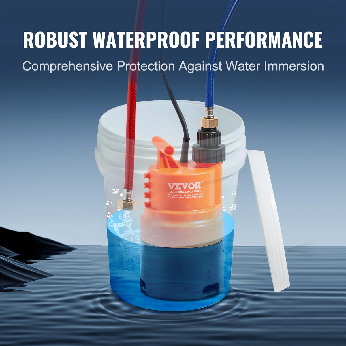SucceBuy Tankless Water Heater Flushing Kit Includes Efficient Pump & 5 Gallon Pail & 2 Hoses & Descaling Powder Quick Instal
