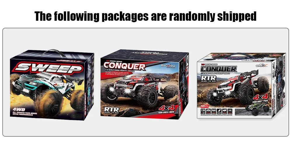 1:16 Scale Large RC Car 50km/h High Speed 4WD Children Toy for Boys Remote Control Car 2.4G Off Road Monster Truck RC Toy
