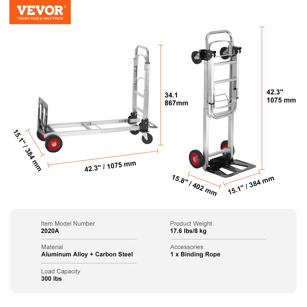 SucceBuy 400 lb Folding Hand Truck Dolly