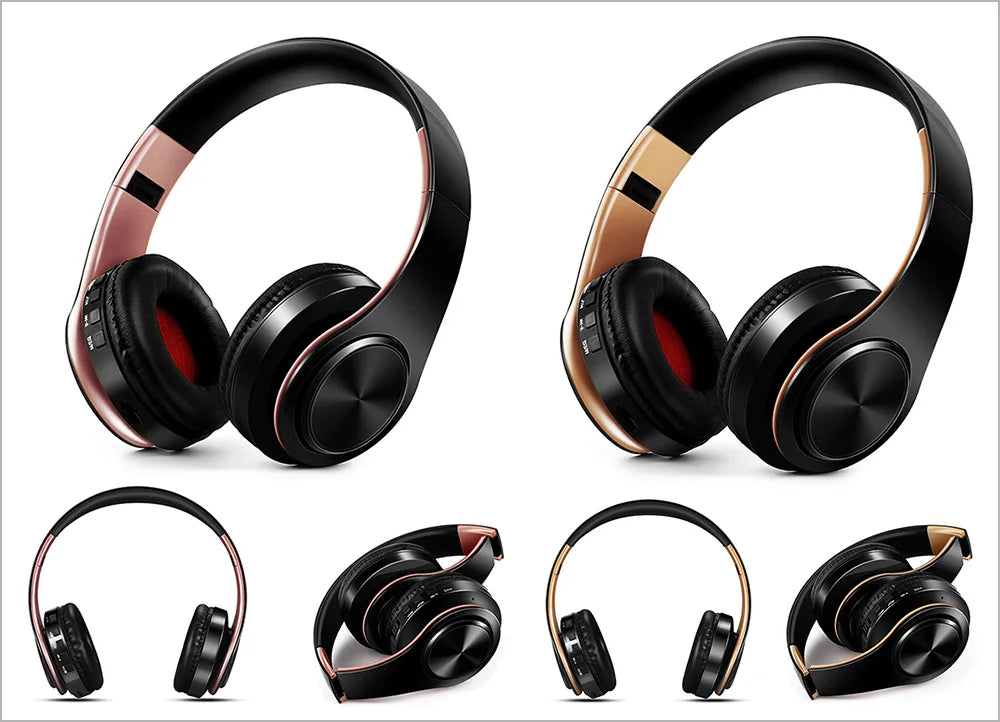 Wireless Bluetooth Stereo Headset Upgrading Sports Overhead Earphone with Mic for Smart Phone TV PC Tablet - Music