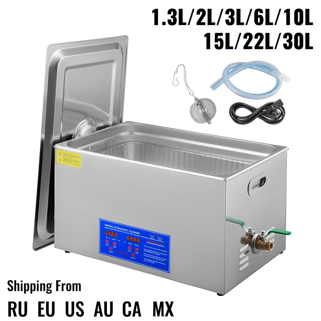 SucceBuy 1.3L 2L 3L 6L 10L 15L 22L 30L Ultrasonic Cleaner Lave-Dishes Portable Washing Machine Ultrasound Home Clean Appliances