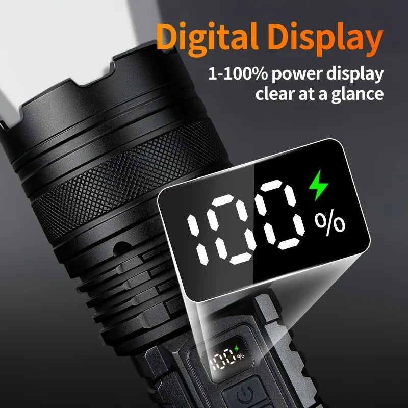 Rechargeable Long-Beam LED Flashlight