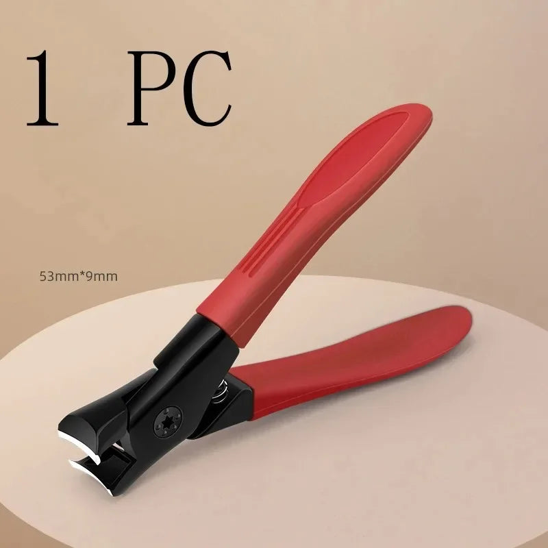 Ergonomic Toenail Clipper for Thick Nails, Wide-Jaw Foot Care Nail Cutter