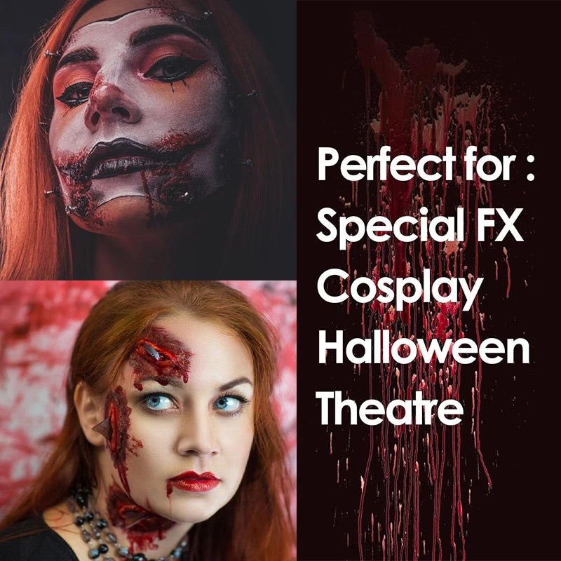 Liquid Latex 30ml + 50ml Kit for SFX Makeup Halloween Scars Wounds Prosthetics Bald Cap Tattoo Cover Professional