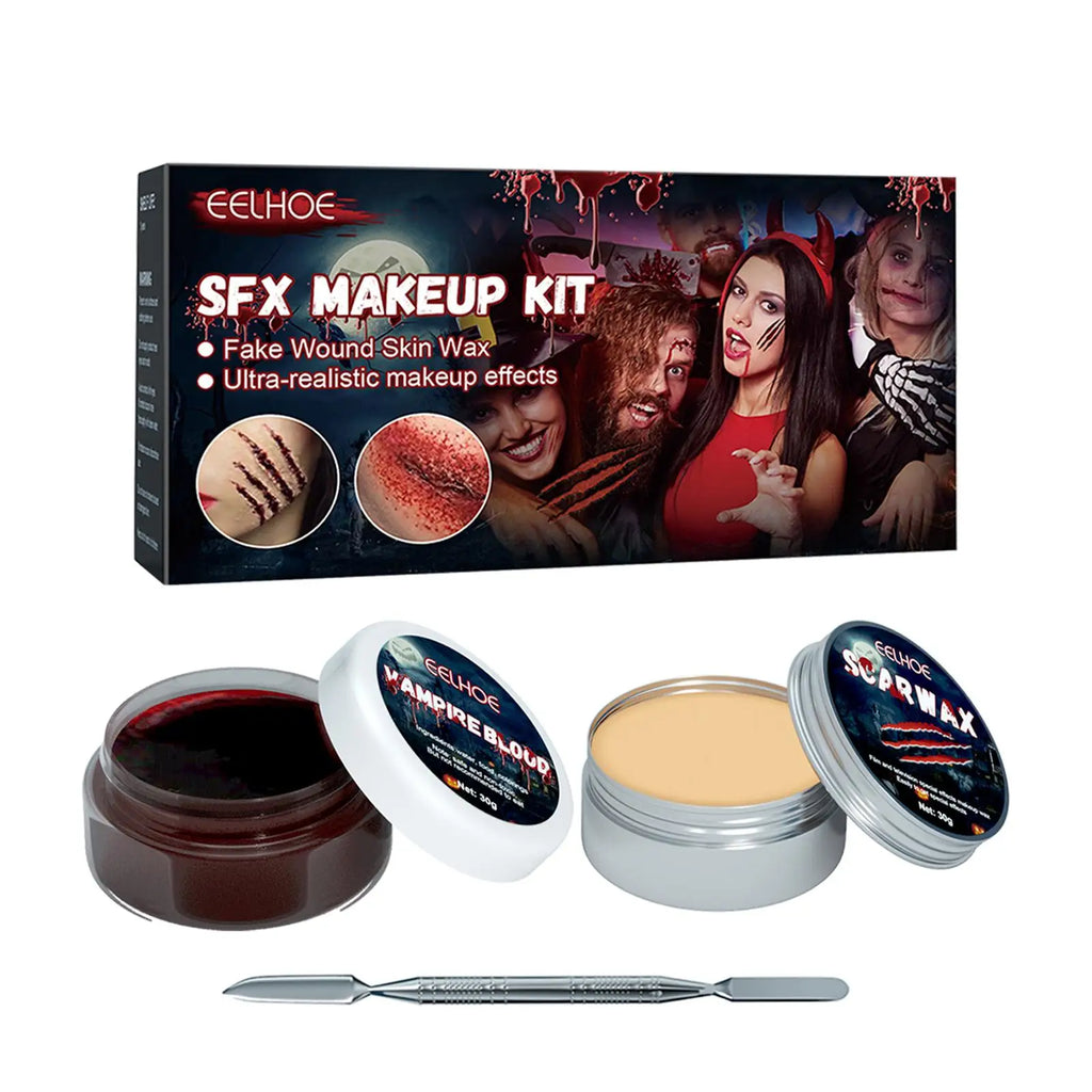 Halloween  Skin Wax Plasma Makeup Kit Scars Wax Special Effects Stage Fake Wound Skin Wax Fake Blood