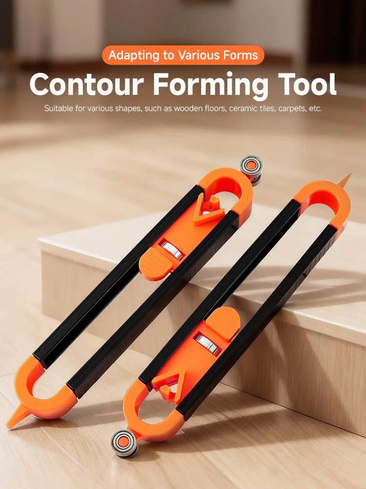 Adjustable Locking Profile Scribing Ruler Precision Contour Gauge Irregular Shape Copier Measuring Tool for Woodworking Flooring Cabinetry Tile Pipe