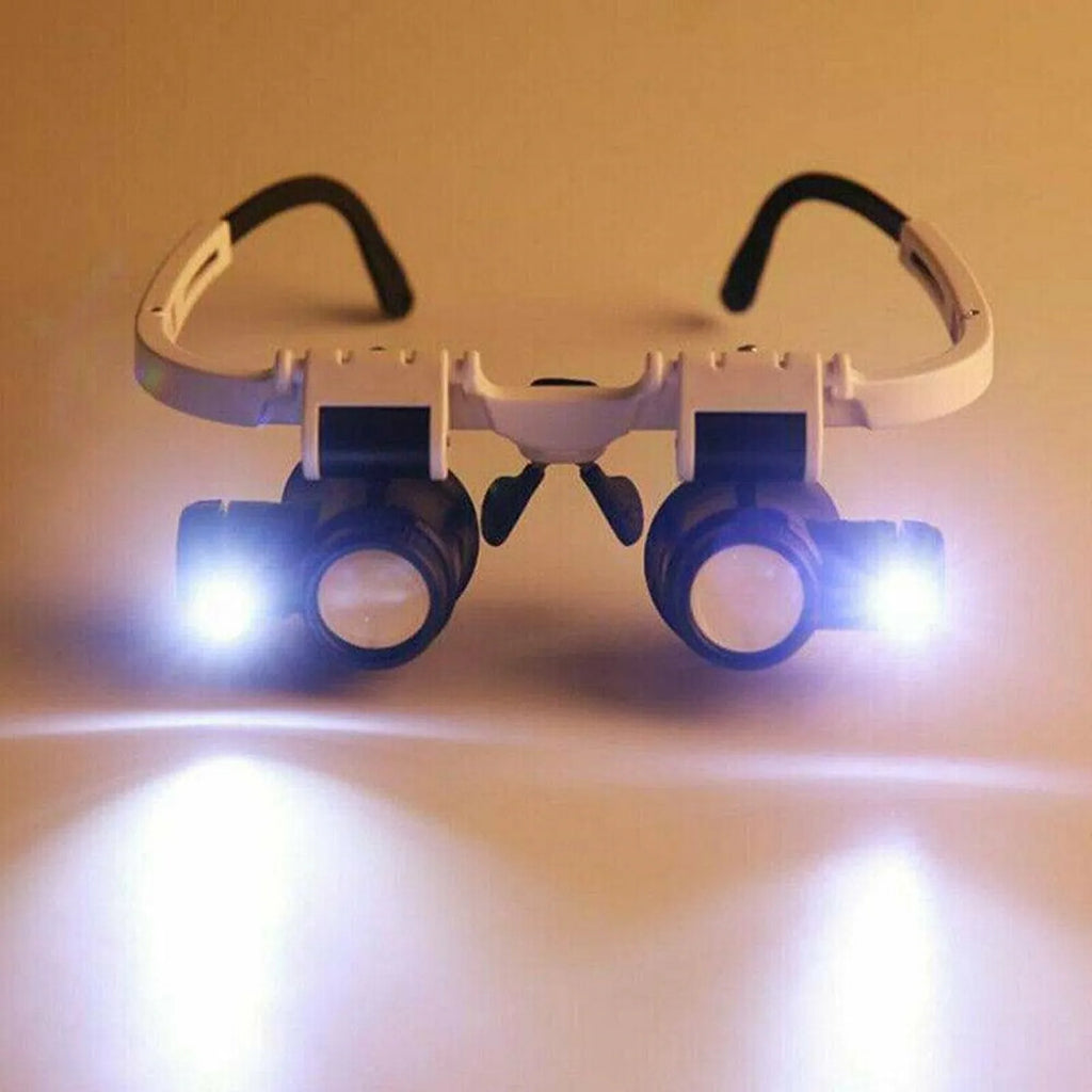 LED Head Magnifier Glasses, 8X–23X