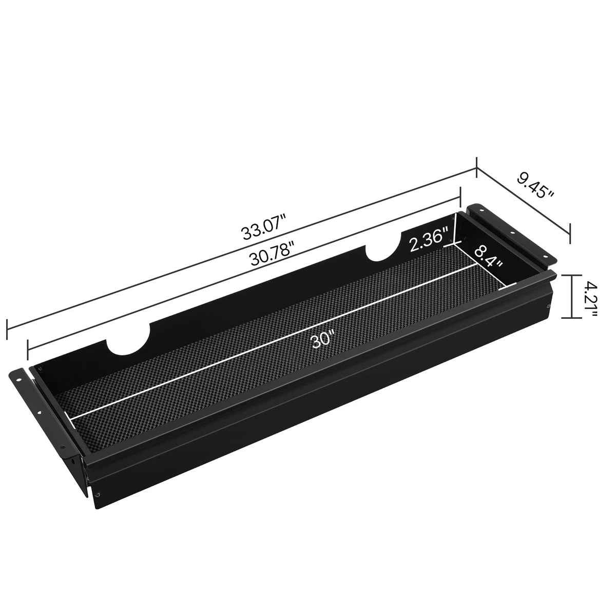 SucceBuy 16/26/30in Storage Under Desk Drawer Organizer Slide Out Undertable Storage Box for Office Home Sit Stand Workstation
