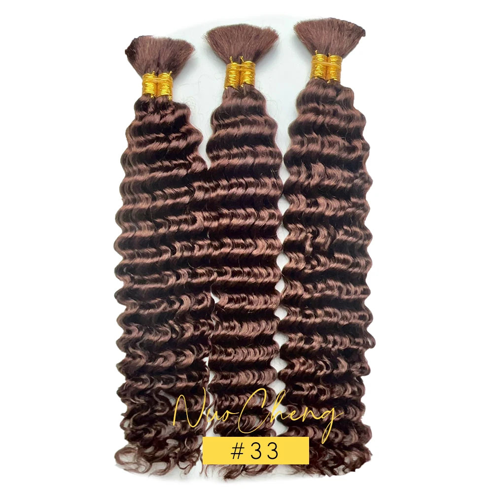Deep Wave Human Braiding Hair for Boho Braids, 14"