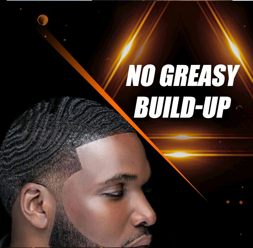 100g Waves Control Pomade Set 360 Wavy Hair Oil With Brush Natural Silky Shine Style Sport Waves Cream For African Black Men