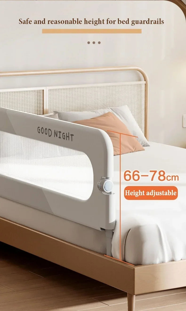 Adjustable Bed Rail Guard for Toddlers, Portable Anti-Fall Safety Bed Barrier