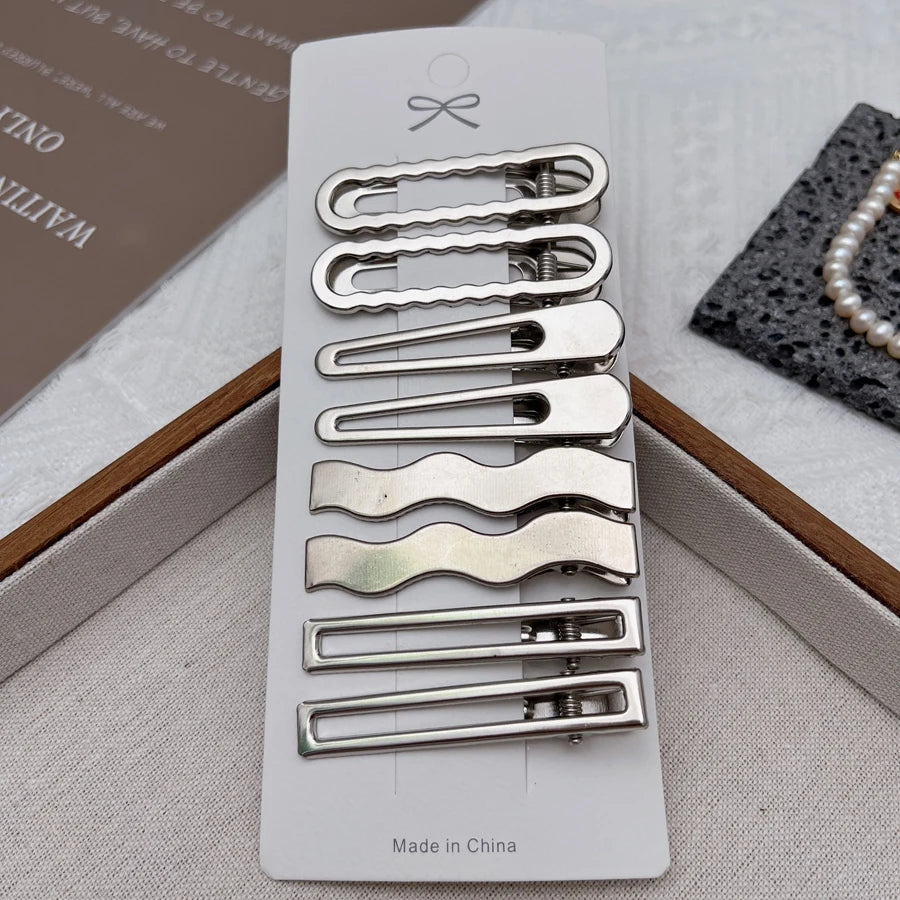 Silver Metal Duckbill Hair Clips