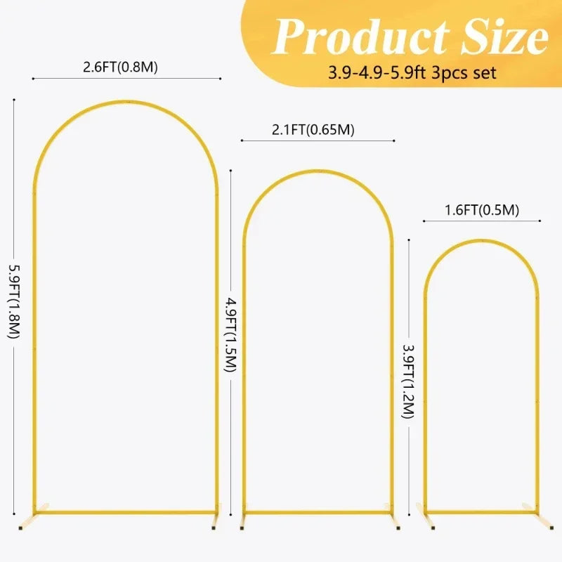 5 Styles Chira Backdrop Stand Large Size Gold Metal Balloon Arch Set Photography Background Wedding Party Decor Flower Support