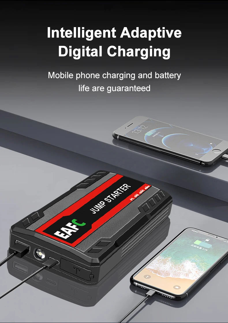 12V Car Jump Start 600A-2000A Car Battery Starter Booster Auto Starting Device Emergency Start Portable Power Bank