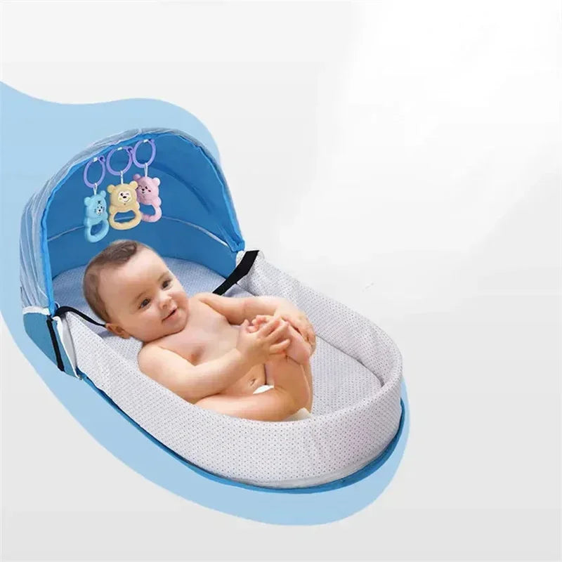 Portable Foldable Baby Bassinet, Travel Crib Bed for Newborns