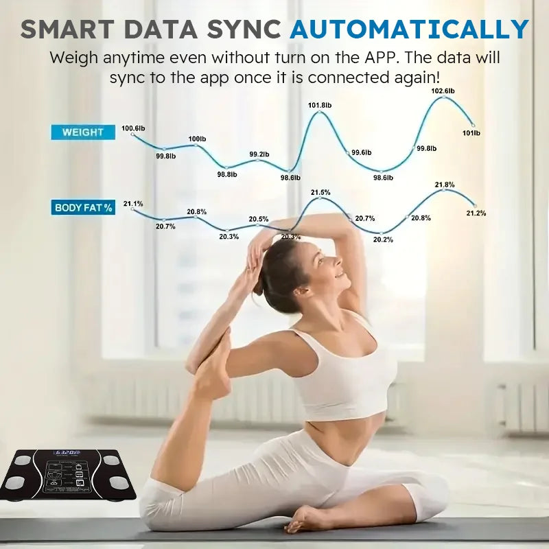 Smart Body Fat Scale with Bluetooth App