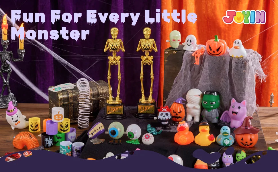 Halloween Wind-Up Pumpkin and Ghost Walking Toys, 2 Pack