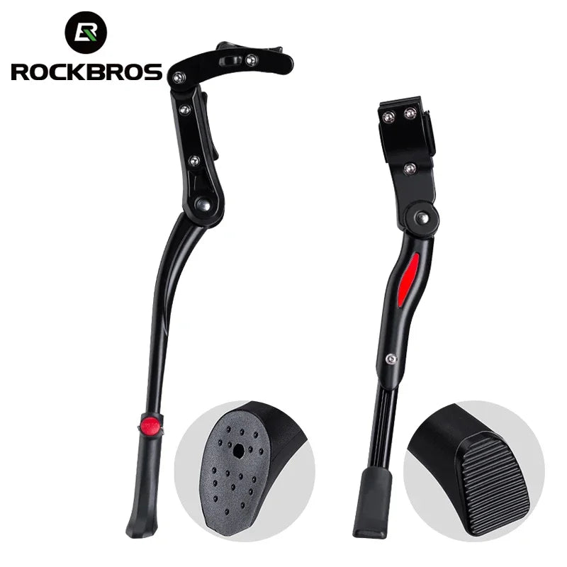 ROCKBROS Bicycle Kickstand Parking Cycling Adjustable MTB Road Racks Bike Support Side Kick Stand Foot Brace Accessories