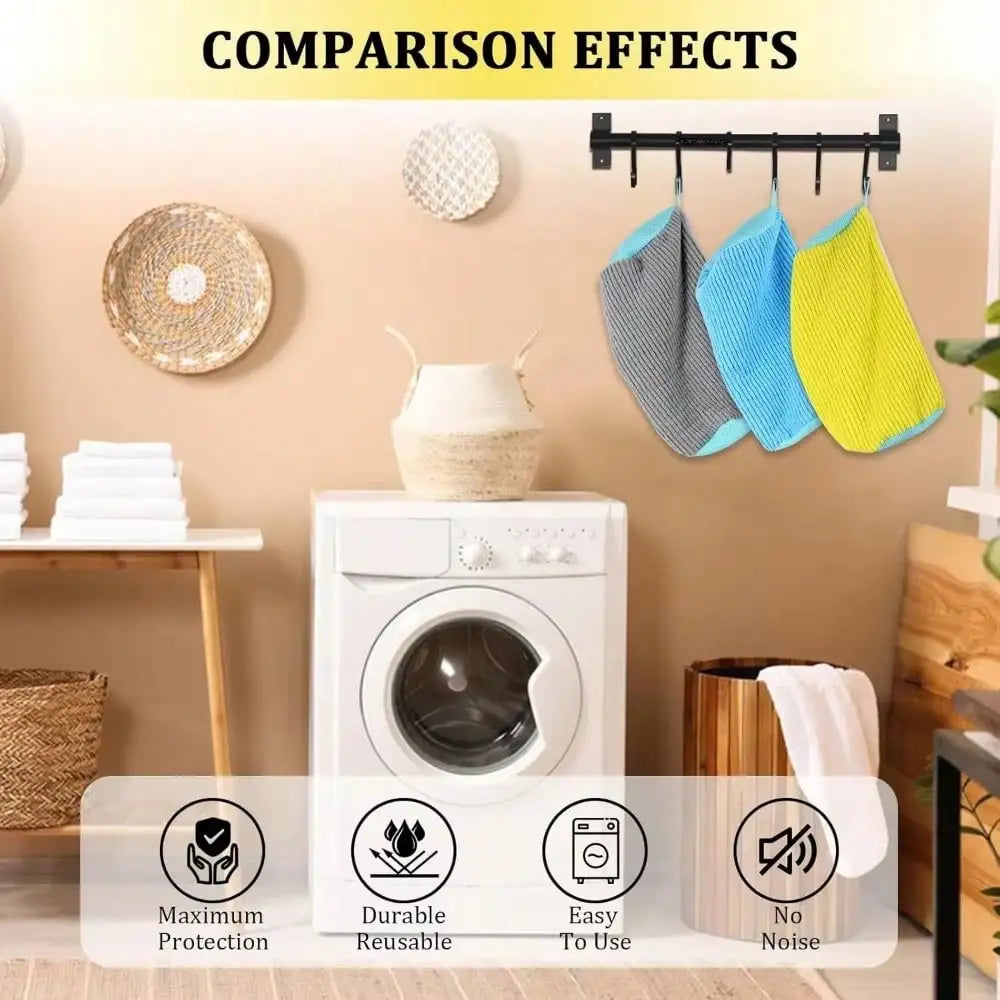 360-Degree Shoe Washing Laundry Bag, Reusable Machine-Washable Sneaker Wash Pouch