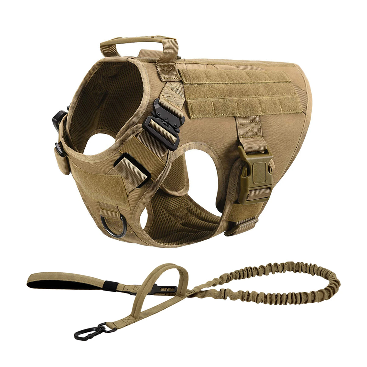 Tactical Dog Harness with MOLLE Pouches, No-Pull Training Vest for Medium and Large Dogs