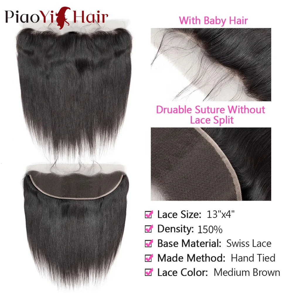 Straight HD Lace Frontal, Brazilian Human Hair